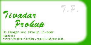 tivadar prokup business card